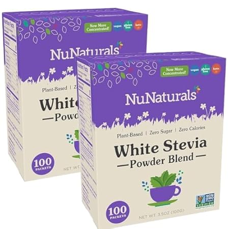 NuNaturals White Stevia Sweetener Packets 100ct Pack of 2 Review