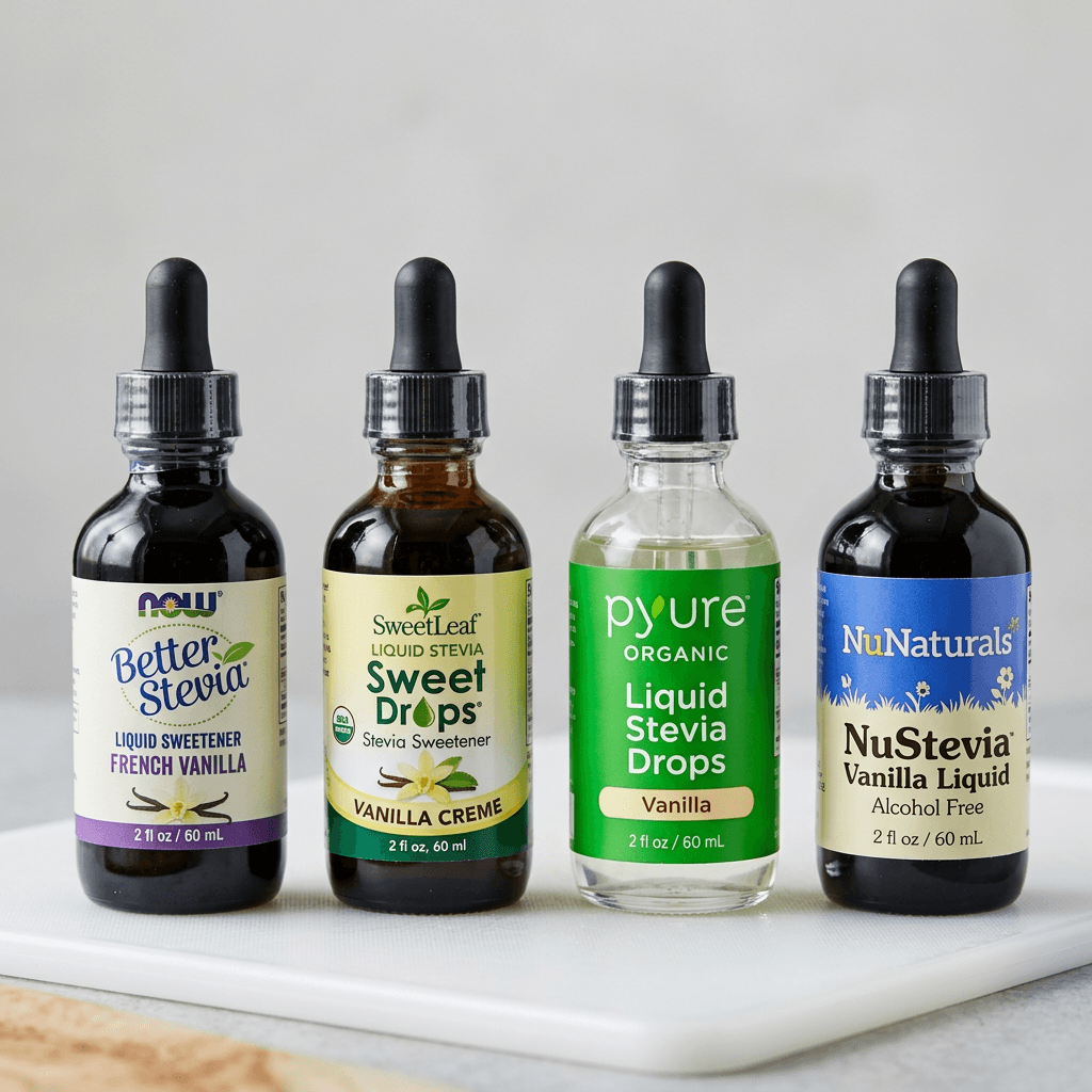 NOW Foods Better Stevia French Vanilla Liquid: Coffee Shop Flavor on a Budget — comparison