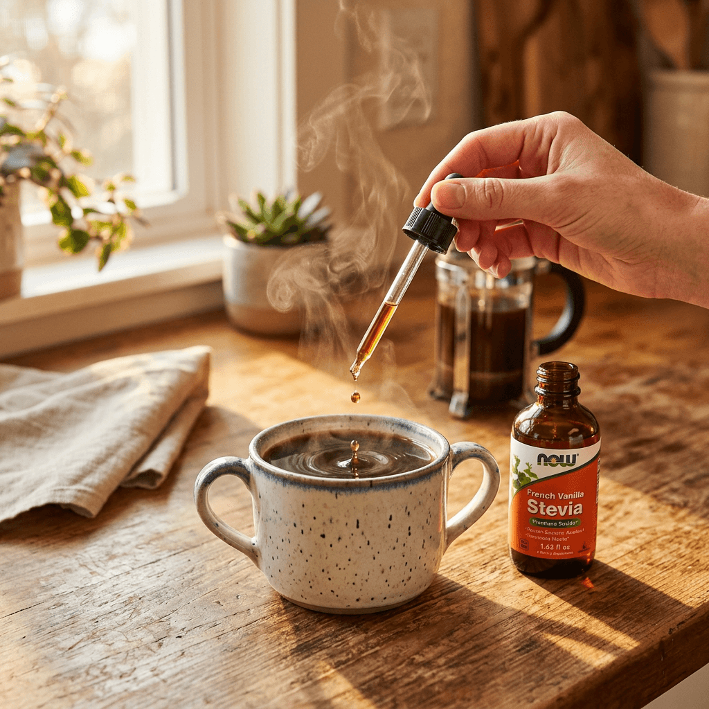 NOW Foods Better Stevia French Vanilla Liquid: Coffee Shop Flavor on a Budget — lifestyle