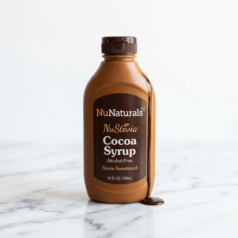 NuNaturals NuStevia Cocoa Syrup: The Chocolate Milk Fix My Kids Love — hero