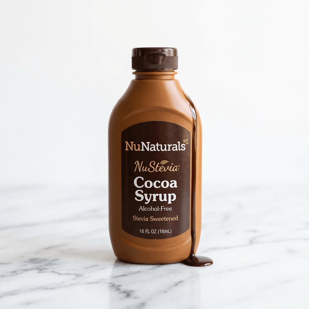 NuNaturals NuStevia Cocoa Syrup: The Chocolate Milk Fix My Kids Love — hero