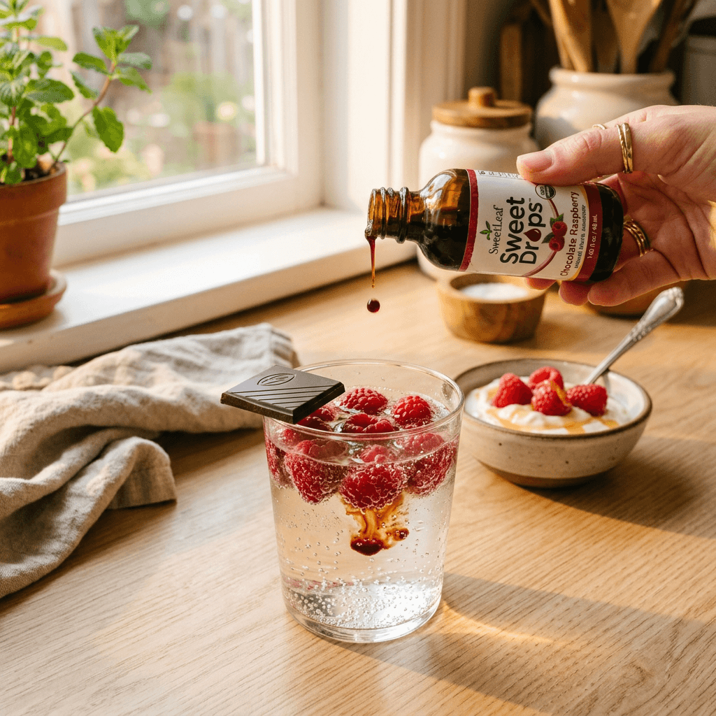 SweetLeaf Sweet Drops Chocolate Raspberry: Dessert in a Tiny Bottle — lifestyle