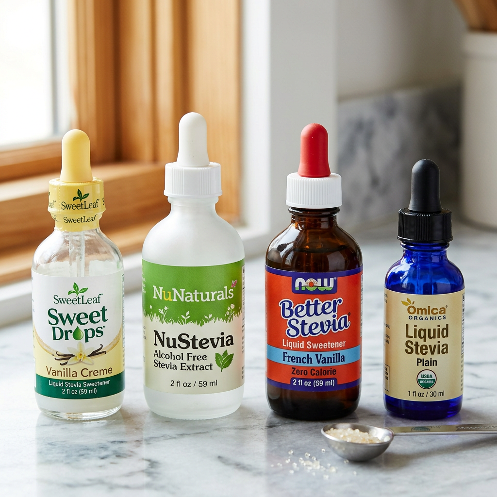 How Many Liquid Stevia Drops Equal a Teaspoon of Sugar? — comparison