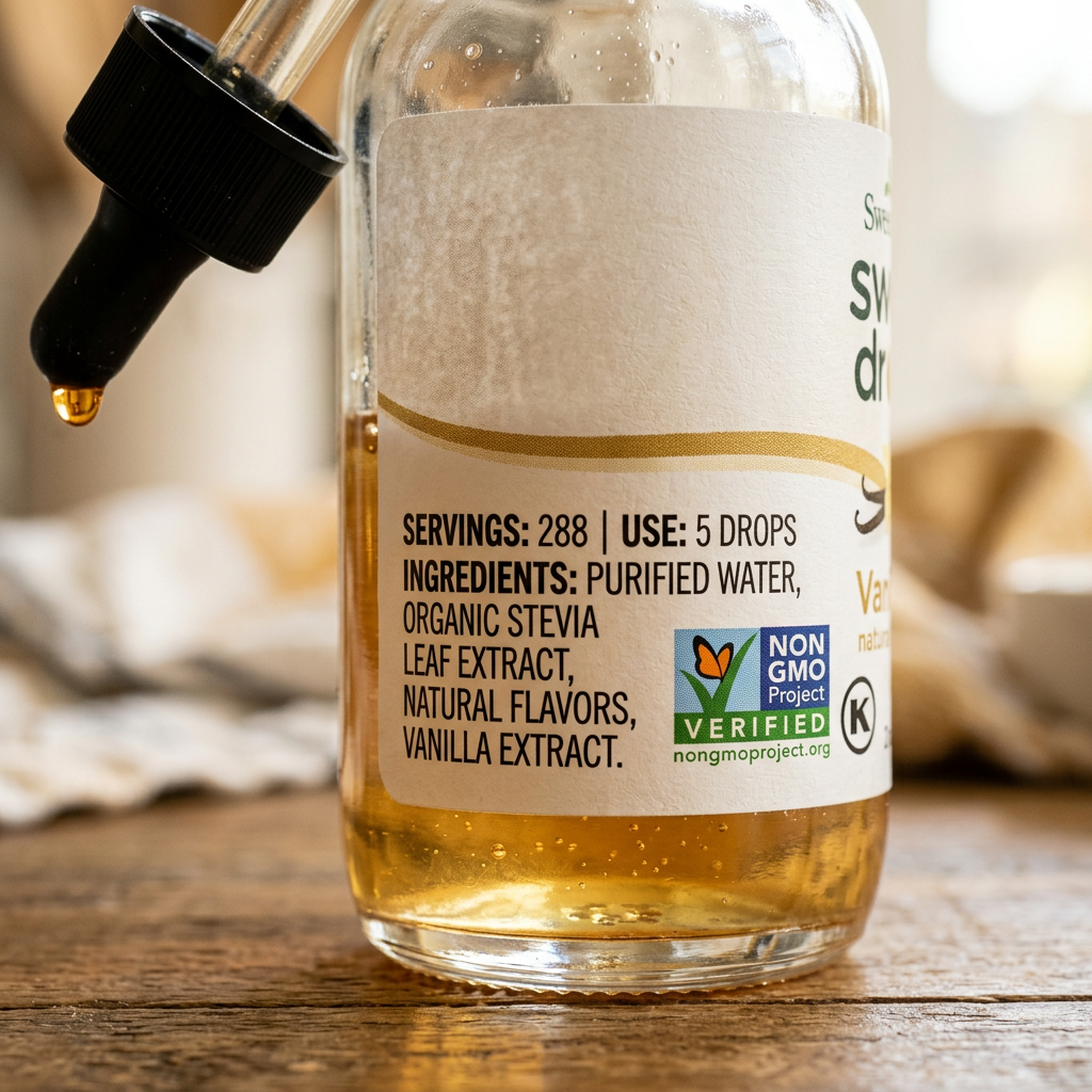 How Many Liquid Stevia Drops Equal a Teaspoon of Sugar? — detail