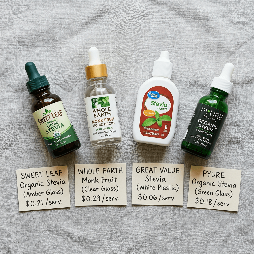 How to Dose Liquid Stevia Drops Correctly the First Time — comparison