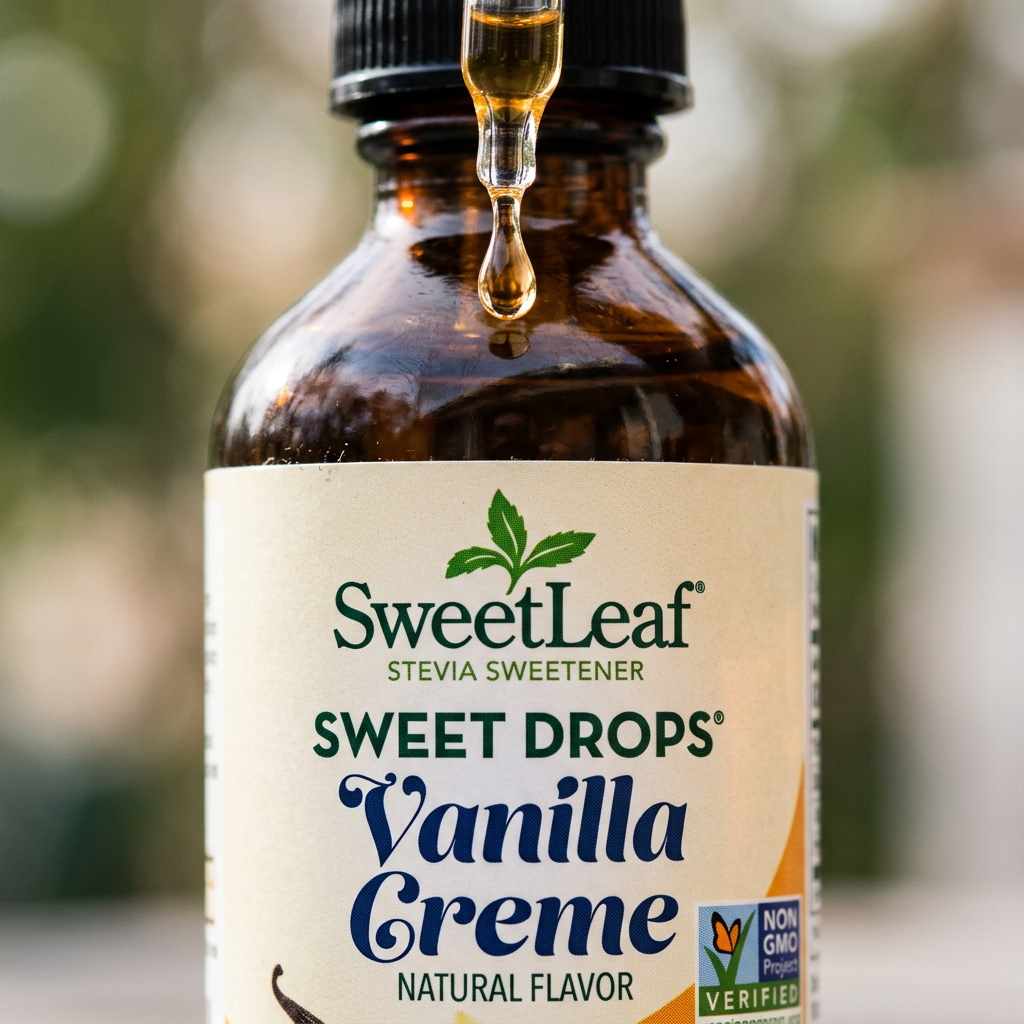 How to Sweeten Cold Brew Coffee with Liquid Stevia Drops — detail