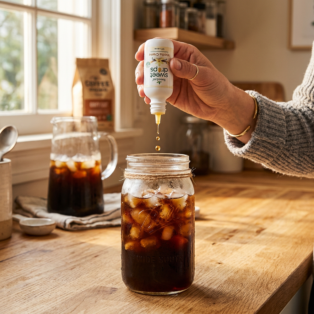 How to Sweeten Cold Brew Coffee with Liquid Stevia Drops — lifestyle
