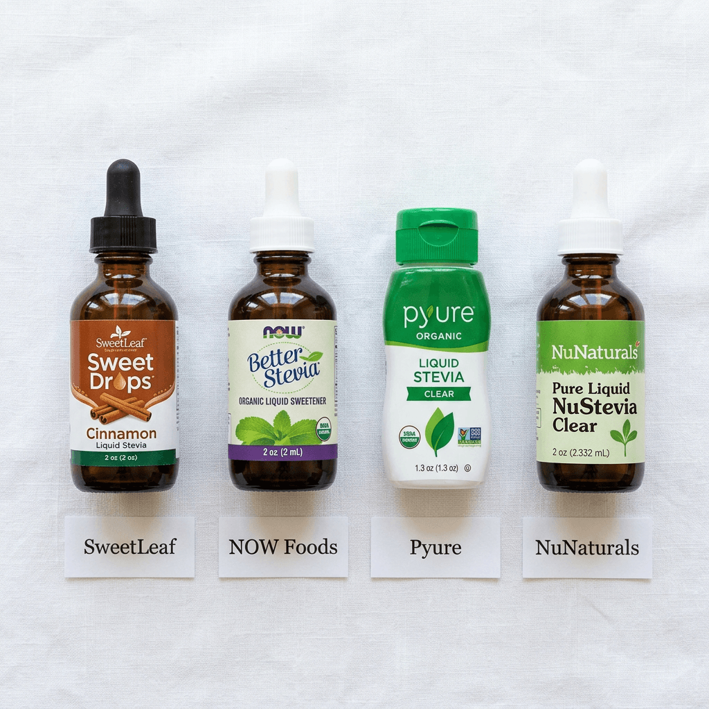 How to Sweeten Overnight Oats with Liquid Stevia Drops — comparison