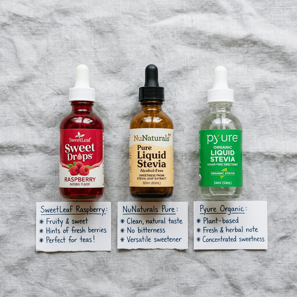 How to Use Flavored Liquid Stevia Drops in Salad Dressings — comparison