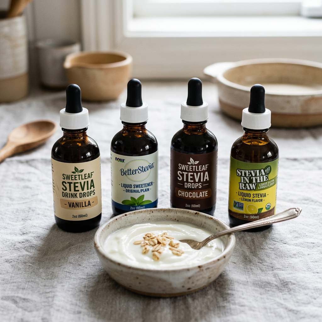 How to Use Liquid Stevia Drops in Homemade Yogurt — comparison
