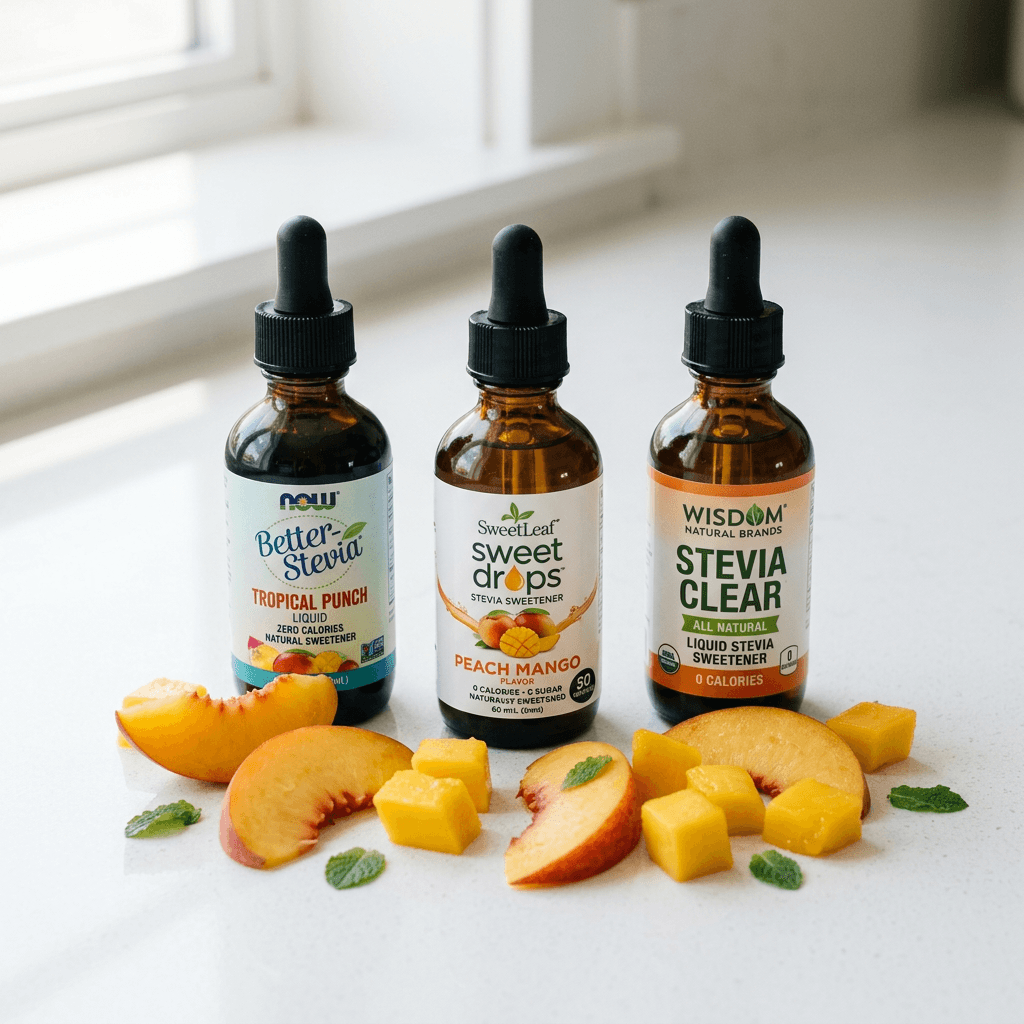 Peach Mango Stevia Sparkling Mocktail for Backyard Gatherings — comparison