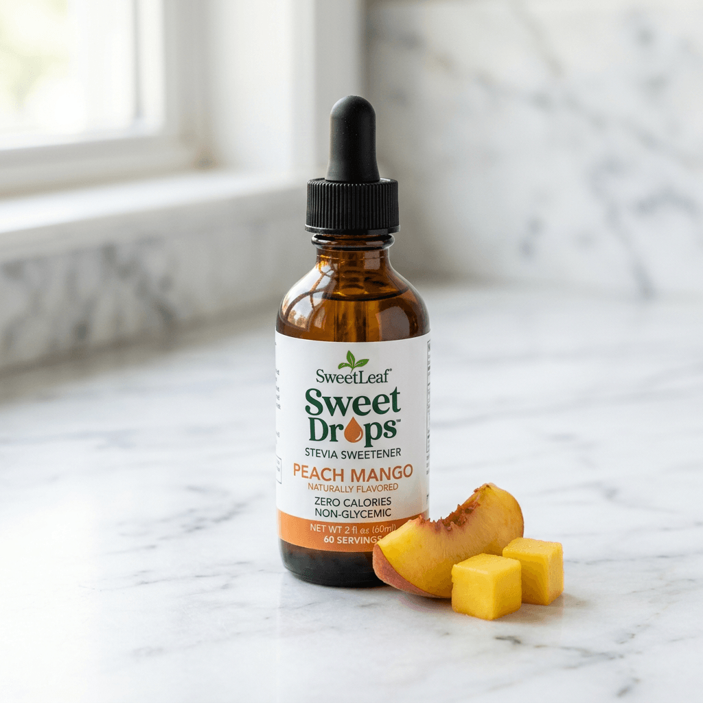 Peach Mango Stevia Sparkling Mocktail for Backyard Gatherings — hero