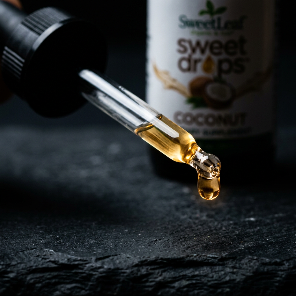 SweetLeaf Sweet Drops Coconut: Summer in a Tiny Brown Bottle — detail