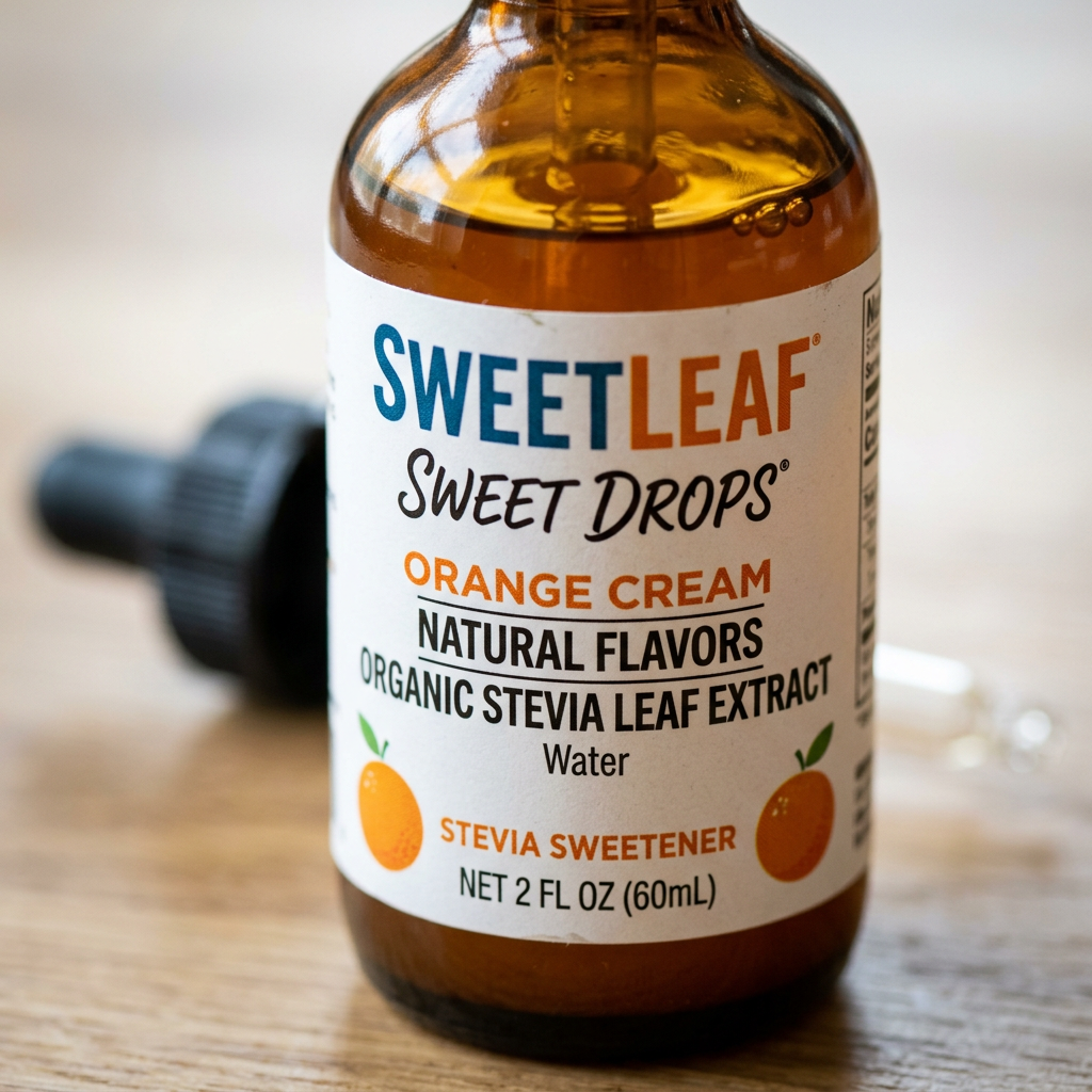 SweetLeaf Sweet Drops Orange Cream: Creamsicle Nostalgia in a Dropper Bottle — detail