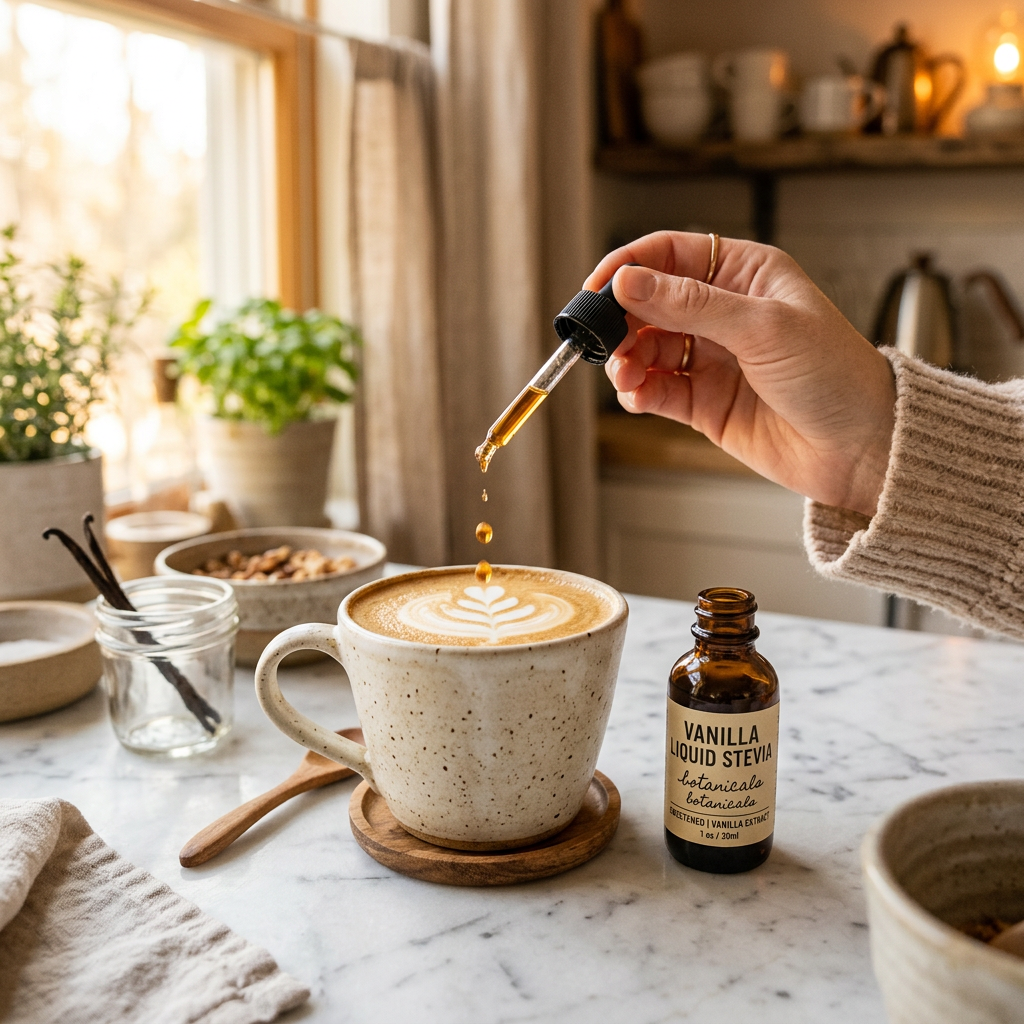 Vanilla Liquid Stevia Drops: Four Brands Tested in My Morning Latte — lifestyle