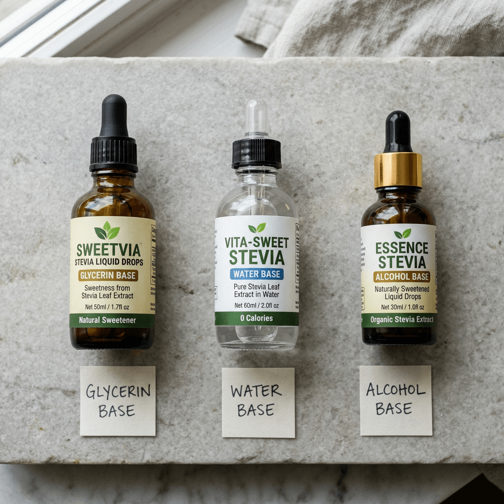 What the Carrier Liquid in Your Stevia Drops Actually Does — comparison
