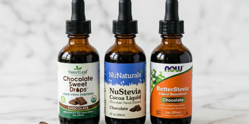 Chocolate Stevia Drops Face-Off: SweetLeaf vs. NuNaturals vs. Now Foods