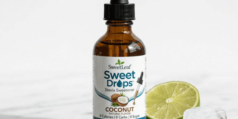 Coconut Lime Sparkling Water Made with Coconut Stevia Drops