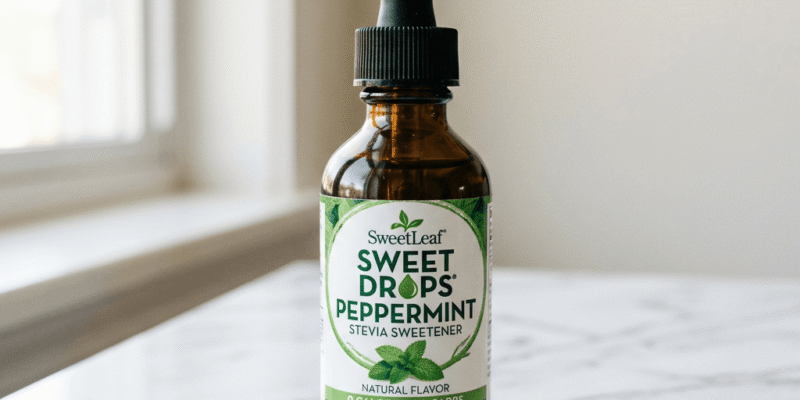 Sugar-Free Peppermint Hot Cocoa with Peppermint Stevia Drops